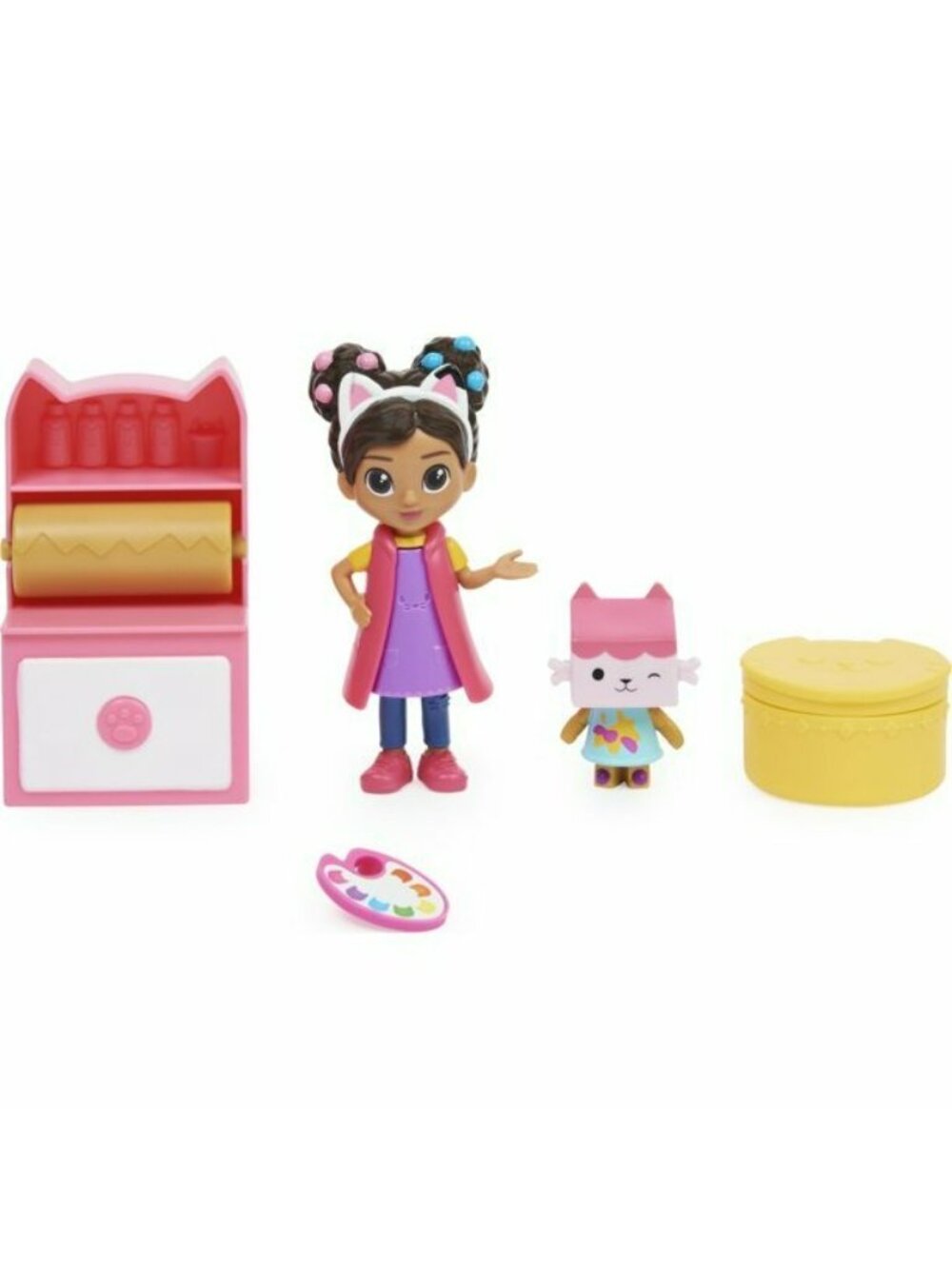Gabbys Dollhouse Art Studio Playset Gabby Doll And Baby Box Cat 6 Piece Set - Picture 4 of 5